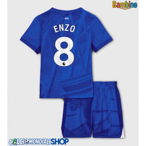 Maglie da calcio Chelsea Enzo Fernandez #8 Prima Maglia Bambino 2025-26 Manica Corta + Pantaloni corti)